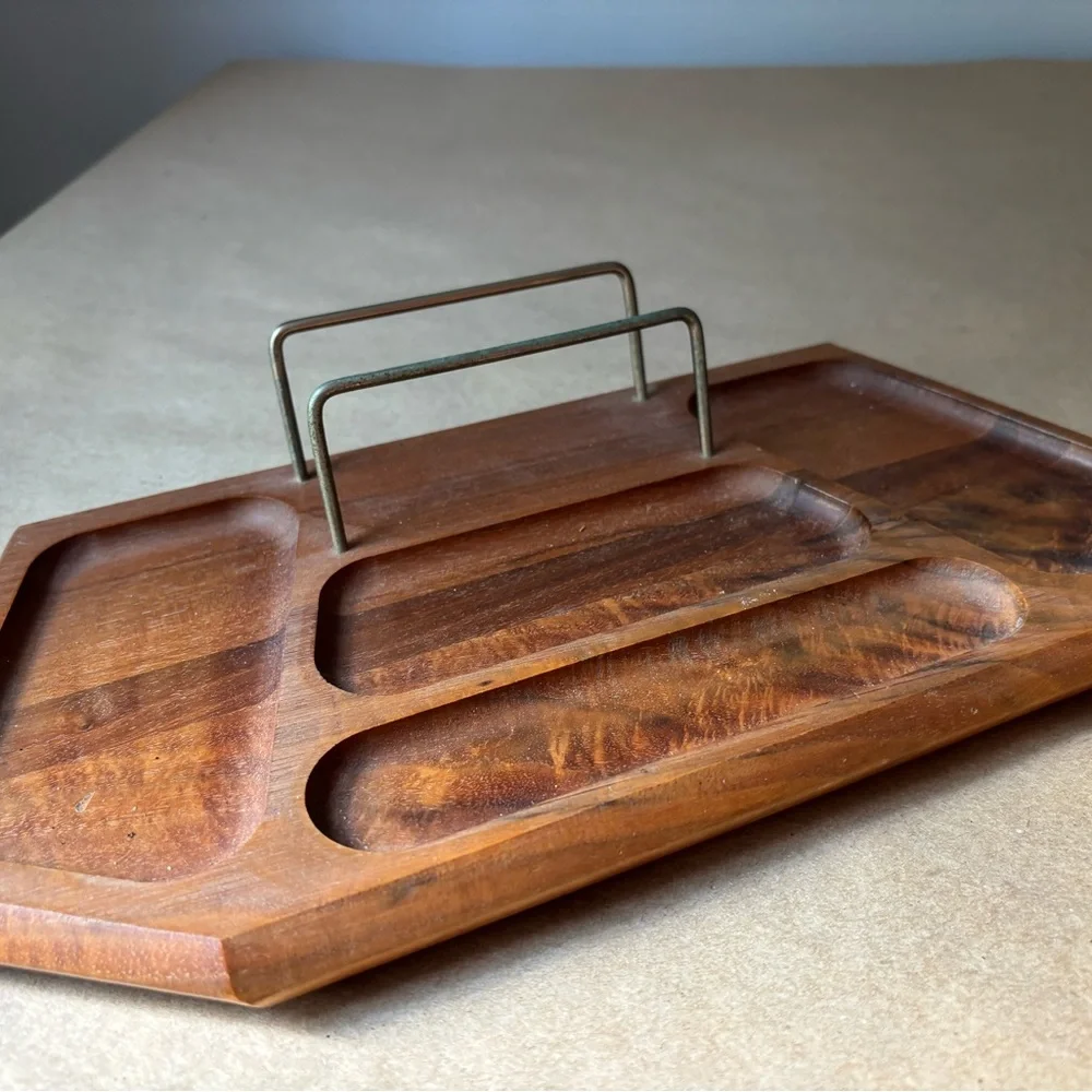 Vintage Wooden dresser butler with Metal details